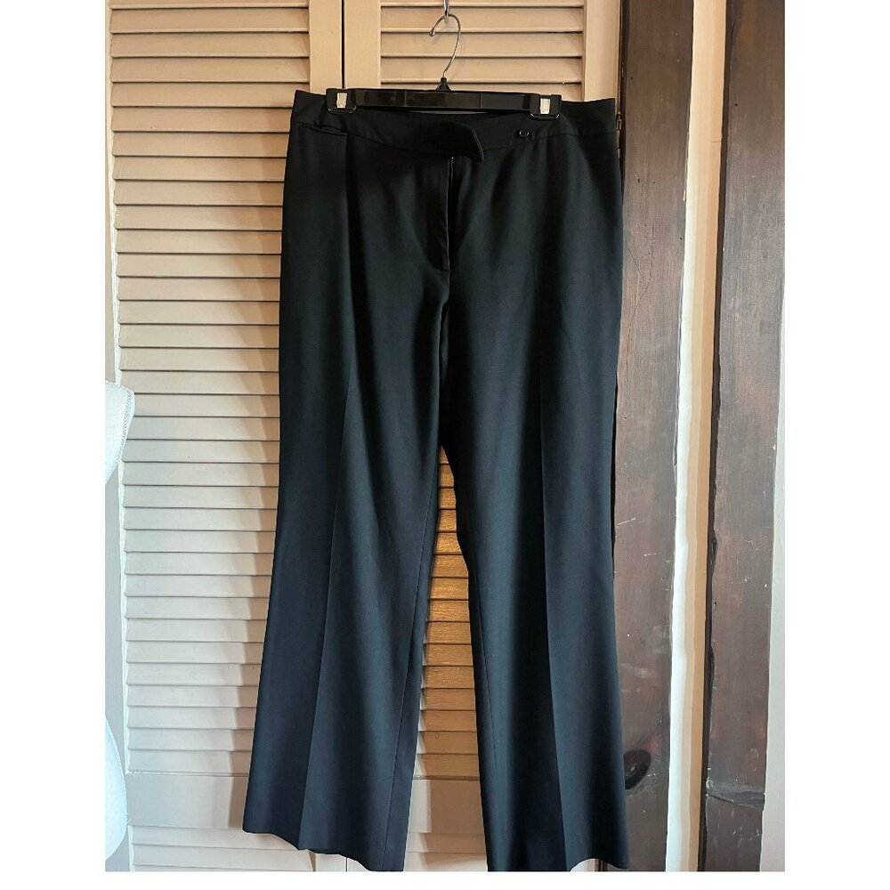 ANN TAYLOR Ladies Wide Leg Black Pleat Career Trousers, 12